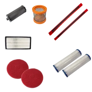 SC onderhoudset schuur rood Onderhoudset met Schuurpads en Rode Zuigrubbers voor de Scrubber 50 & Omnie